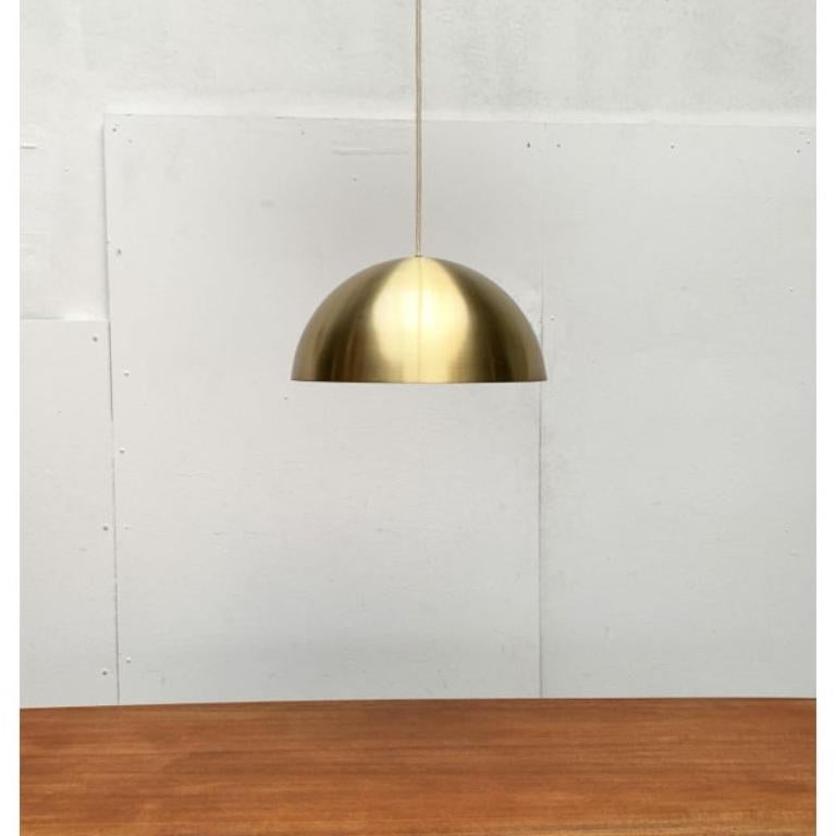 Mid-Century German Minimalist Brass Dome Pendant from Beisl, 1960s For Sale 1