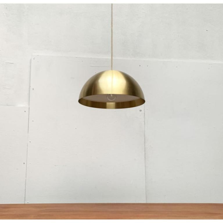 Mid-Century German Minimalist Brass Dome Pendant from Beisl, 1960s For Sale 3