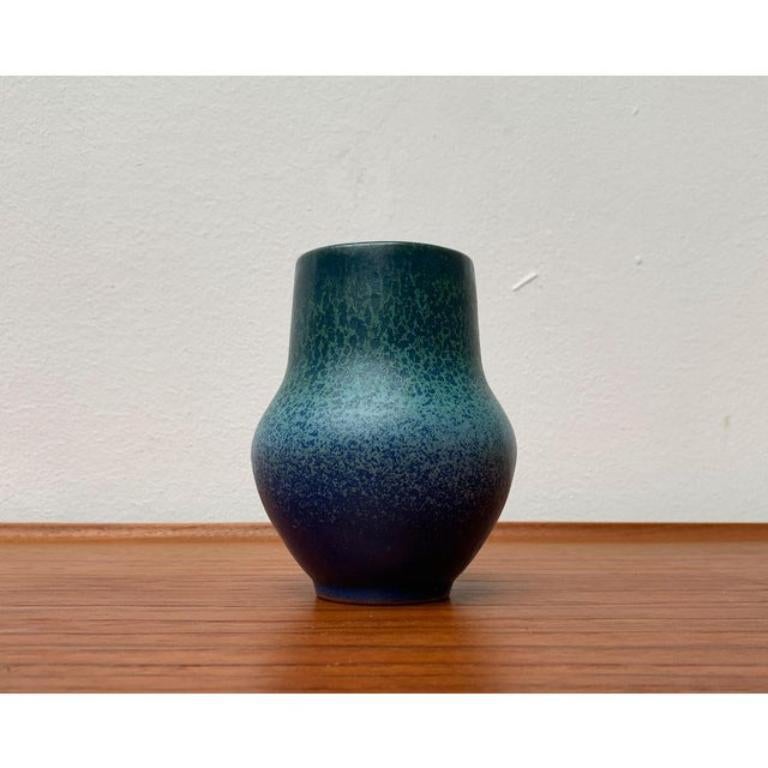 Mid-Century German Minimalist Ceramic Vase from Karlsruher Majolika, 1960s, in Very Good conditions. Designed 1960 to 1969 This piece has an attribution mark, It is completely authentic for any authenticity issues arising from