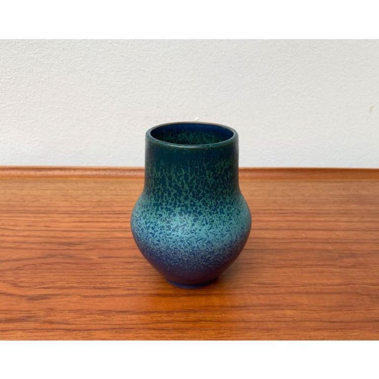 20th Century Mid-Century German Minimalist Ceramic Vase from Karlsruher Majolika, 1960s For Sale