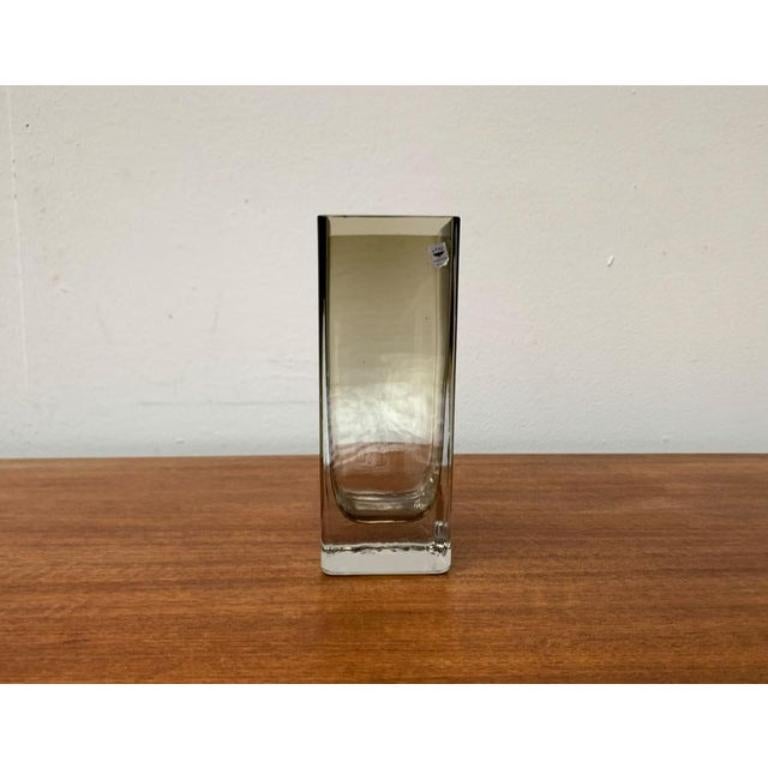 Mid-Century German Minimalist Glass Block Vase from Gral, 1960s For Sale 5