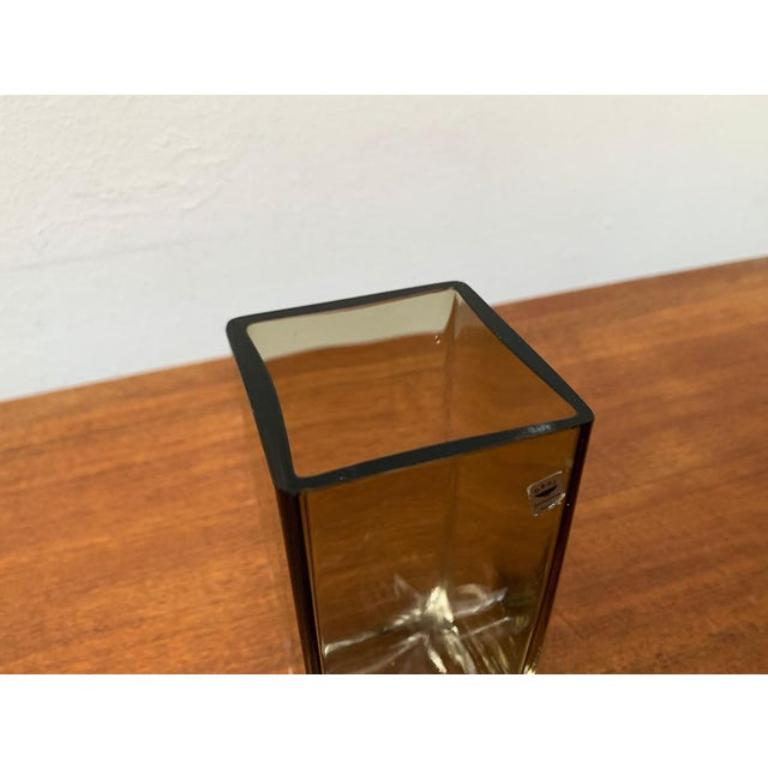 Mid-Century German Minimalist Glass Block Vase from Gral, 1960s For Sale 6