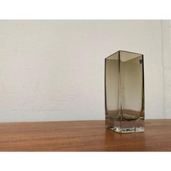 Mid-Century German Minimalist Glass Block Vase from Gral, 1960s