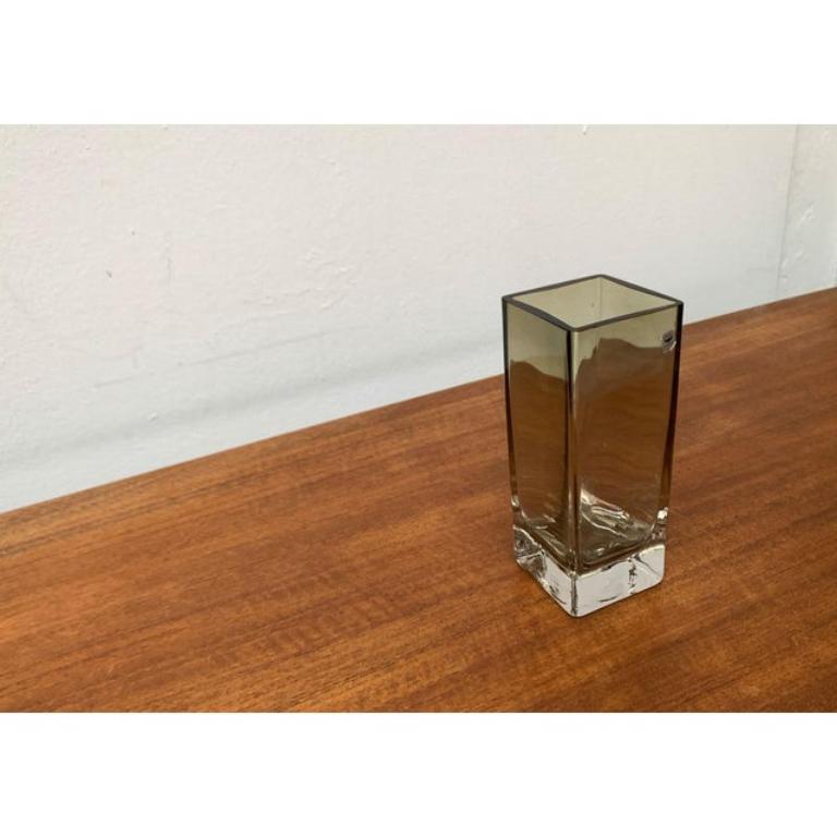 Mid-Century German Minimalist Glass Block Vase from Gral, 1960s For Sale 2