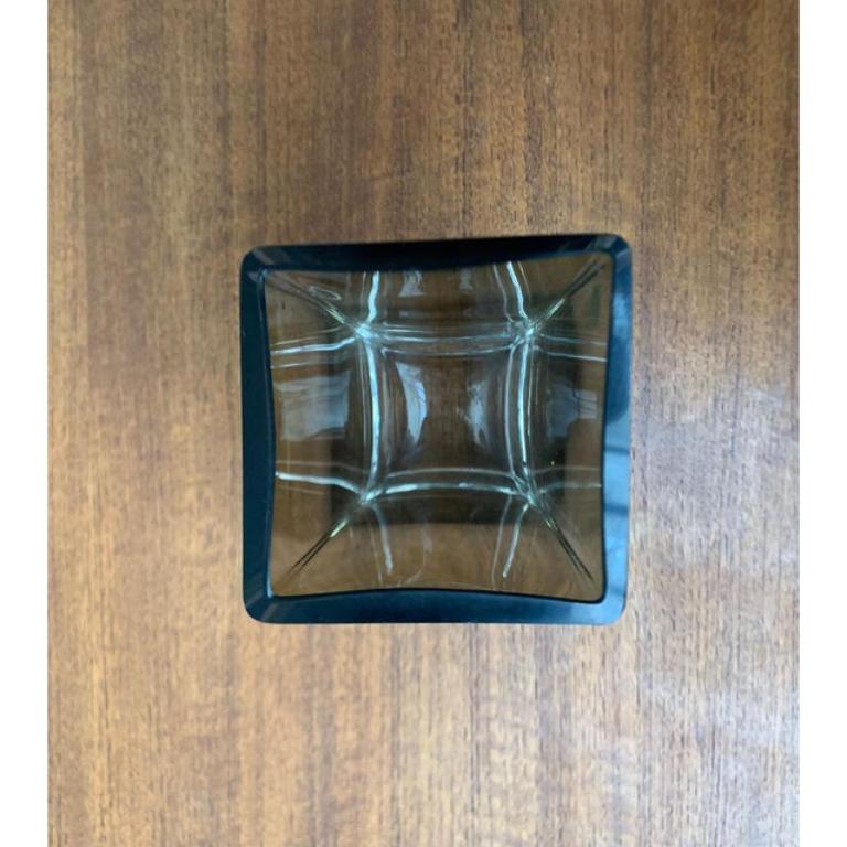 Mid-Century German Minimalist Glass Block Vase from Gral, 1960s For Sale 3