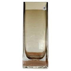 Mid-Century German Minimalist Glass Block Vase from Gral, 1960s