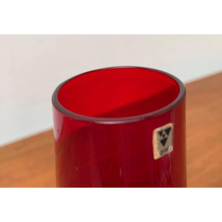 Mid-Century German Minimalist Glass Vase from Gral, 1960s For Sale 6