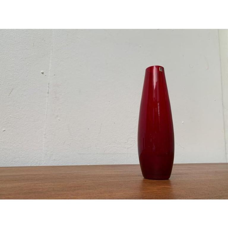 20th Century Mid-Century German Minimalist Glass Vase from Gral, 1960s For Sale