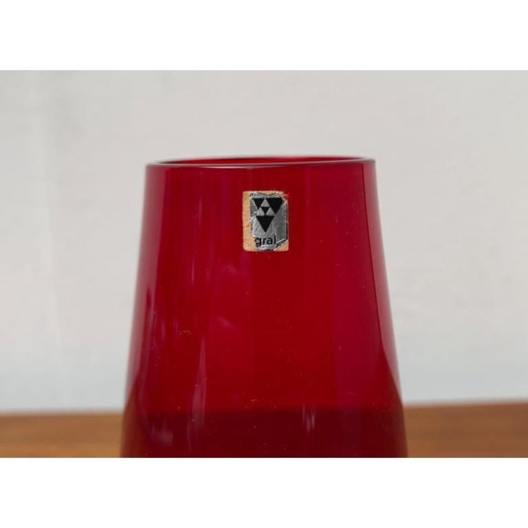 Mid-Century German Minimalist Glass Vase from Gral, 1960s For Sale 1