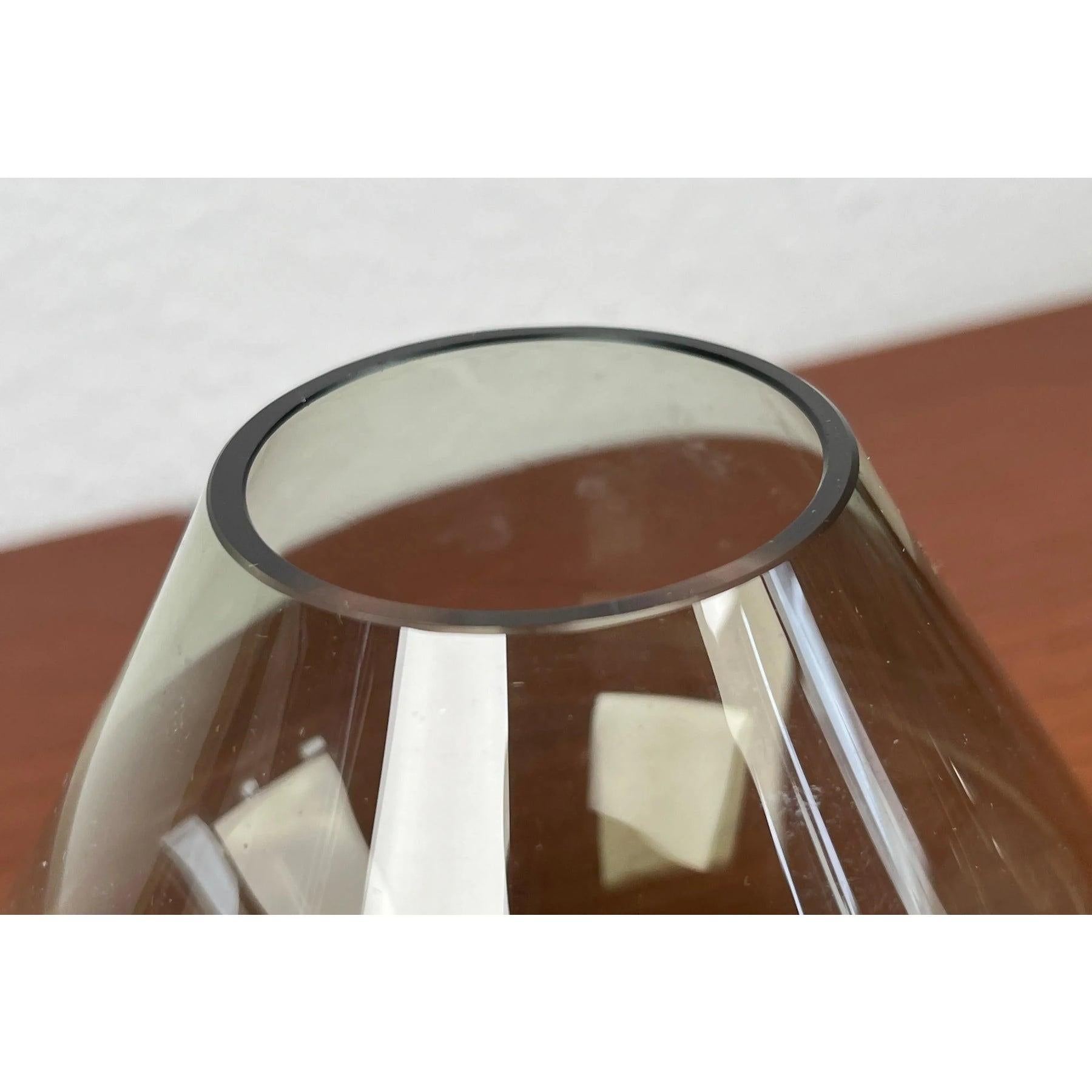 Mid-Century German Minimalist Glass Vase Rauchtopas, 1960s In Excellent Condition For Sale In Hamburg, DE