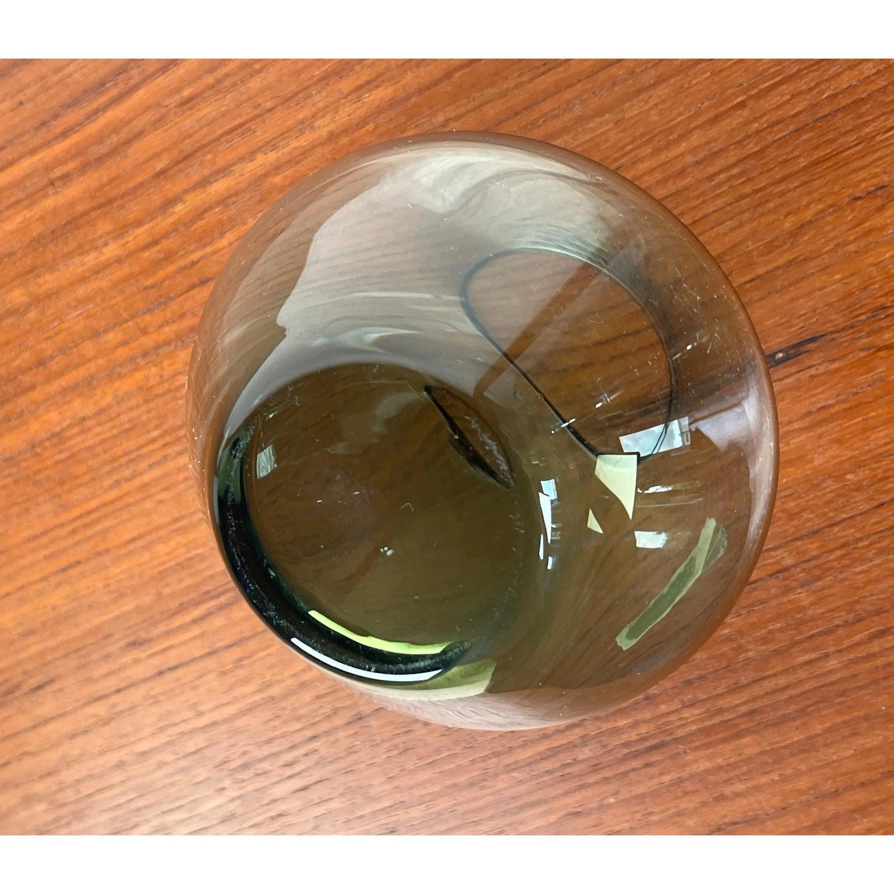 20th Century Mid-Century German Minimalist Glass Vase Rauchtopas, 1960s For Sale
