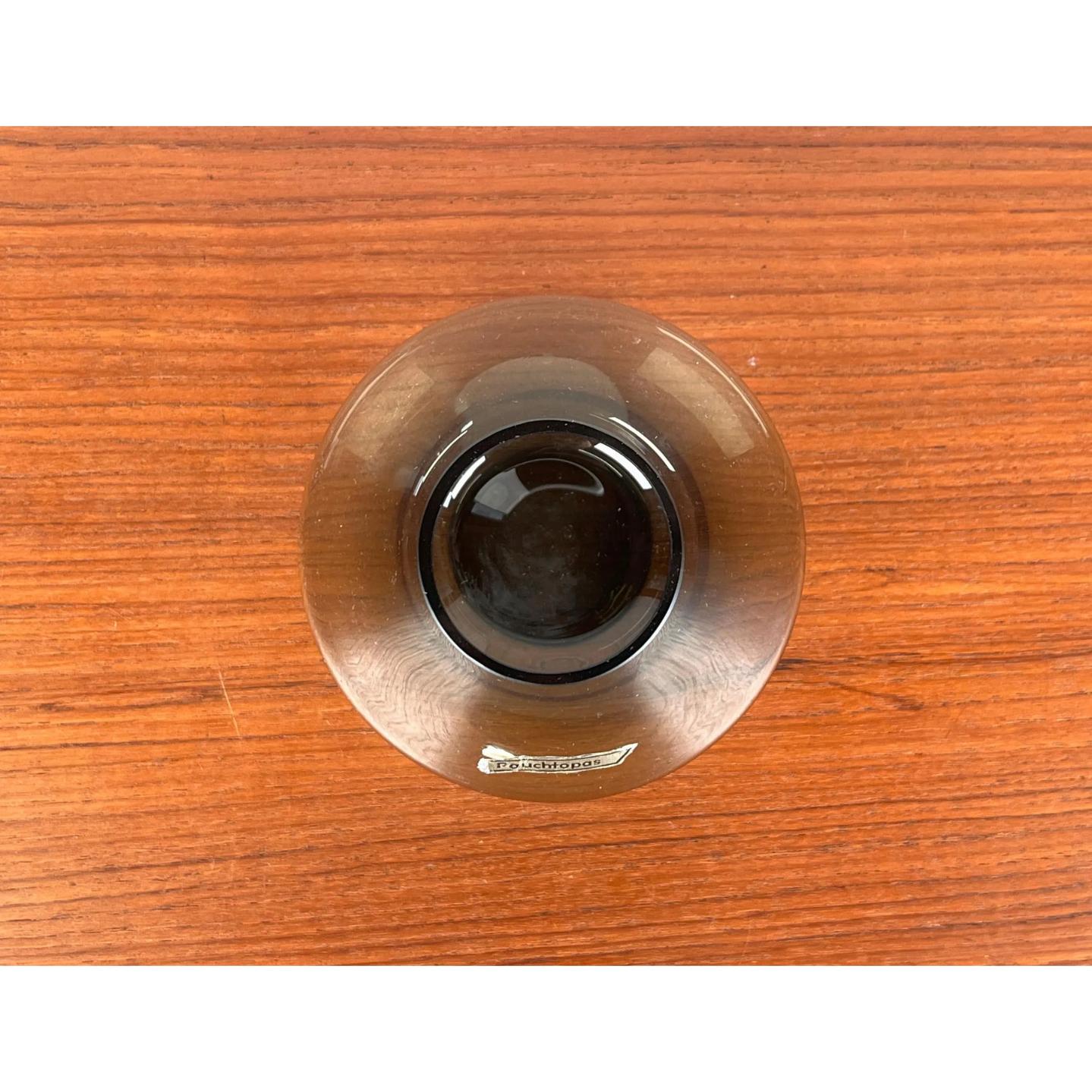 Mid-Century German Minimalist Glass Vase Rauchtopas, 1960s For Sale 1