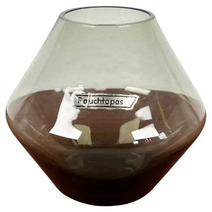 Vaso di vetro minimalista tedesco di metà secolo Rauchtopas, anni '60