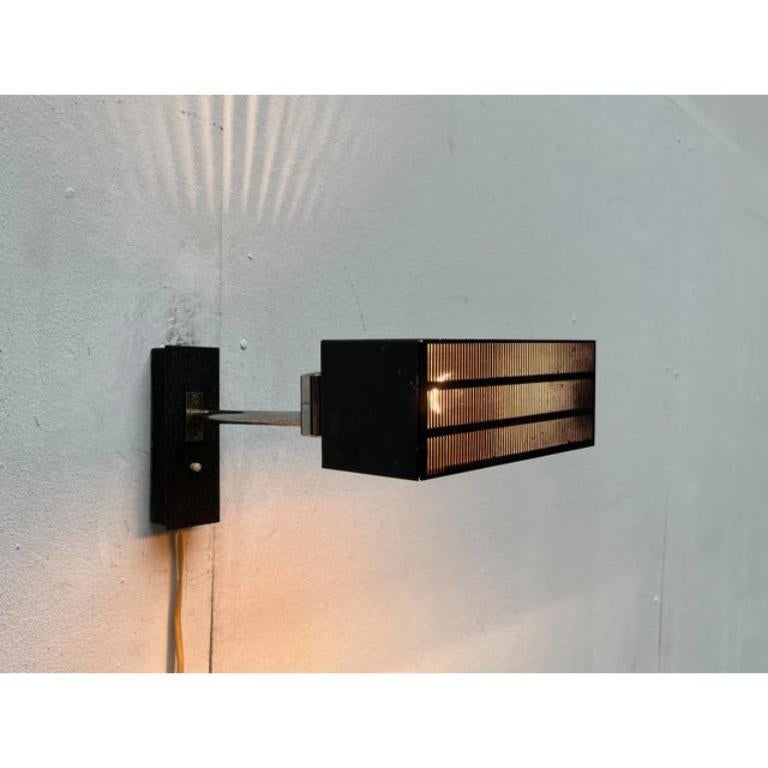 Lámpara de Pared Modelo Flamingo Minimalista Alemana de Mediados de Siglo, Bur, Años 60 Metal en venta