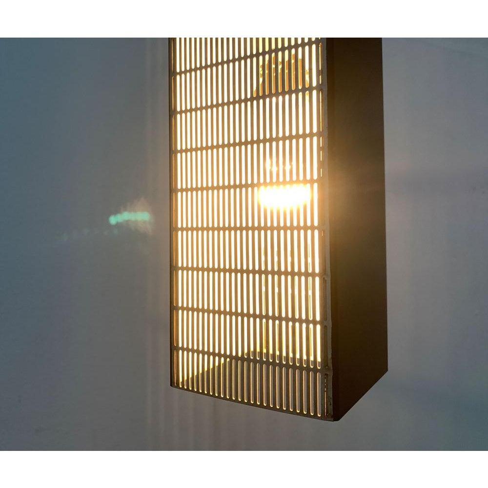 Lampada a sospensione minimalista tedesca di metà secolo in metallo traforato, anni '60 in vendita 5