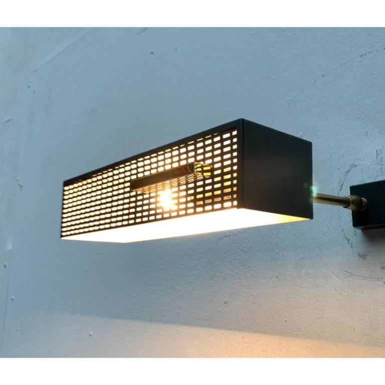 Lampada da parete perforata minimalista tedesca di metà secolo, anni '60 in vendita 2