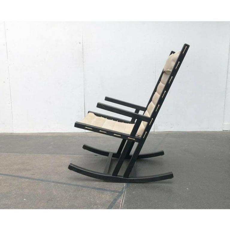 Mid-Century German Minimalist Safari Rocking Chair from Casala, 1960s For Sale 5