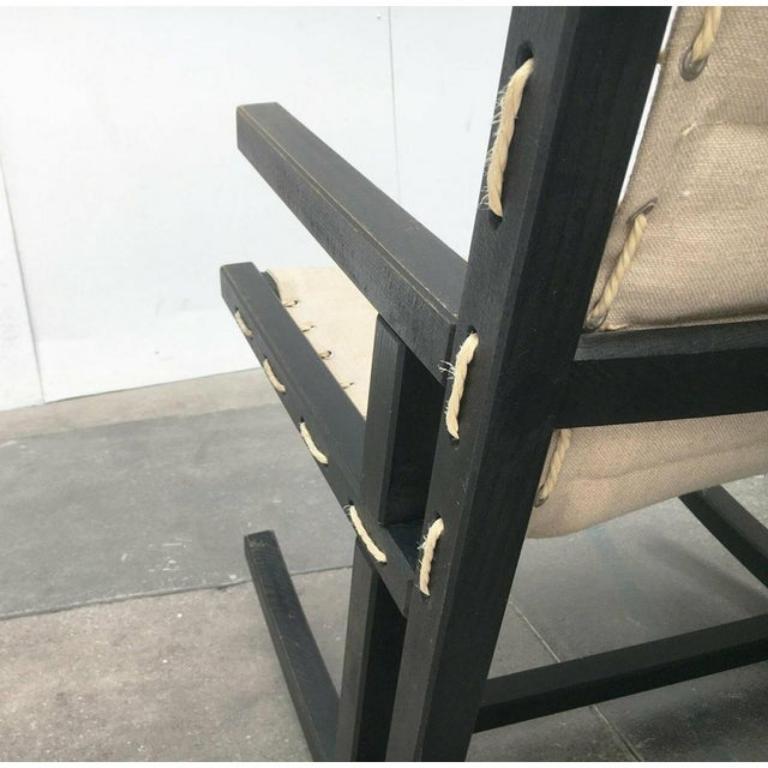 Mid-Century German Minimalist Safari Rocking Chair from Casala, 1960s For Sale 6