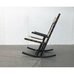 Mid-Century German Minimalist Safari Rocking Chair from Casala, 1960s