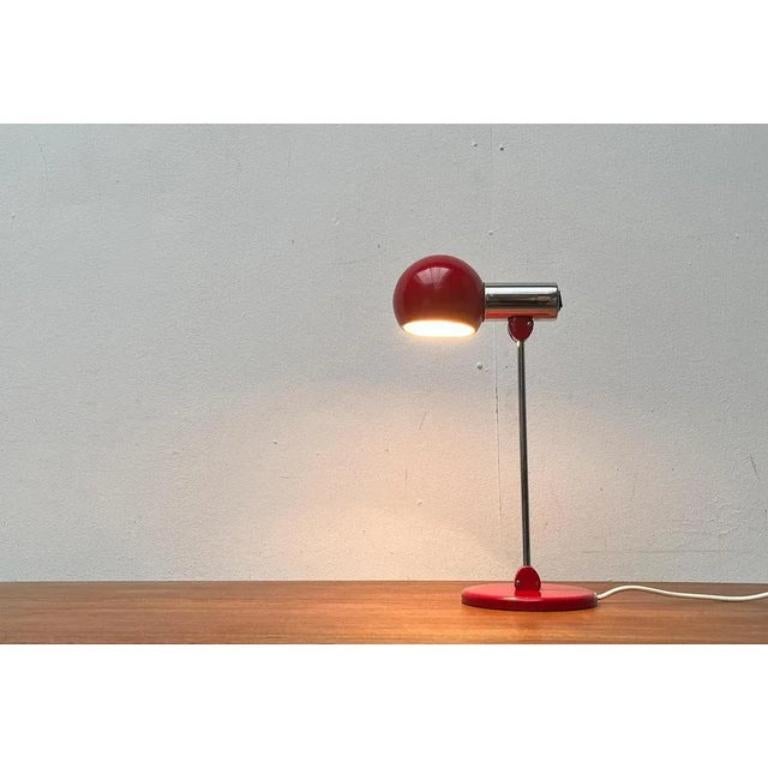 Mid-Century German Minimalist Space Age Model 6654 Table Lamp, 1960s For Sale 6