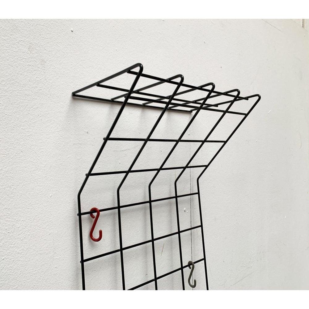 Metal Mid-Century German Minimalist String Coat Rack, 1960s For Sale