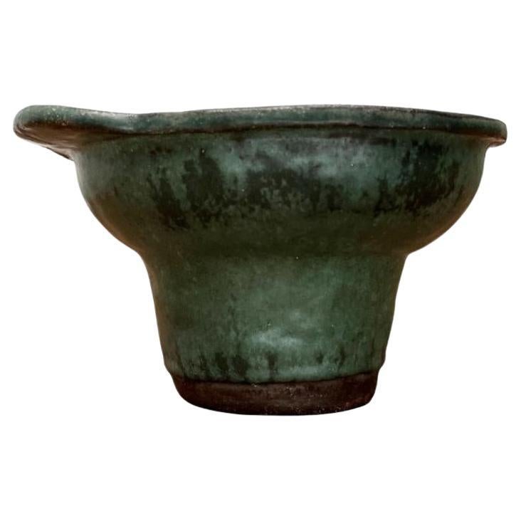 Bol en poterie de studio minimaliste allemand du milieu du siècle, années 1960