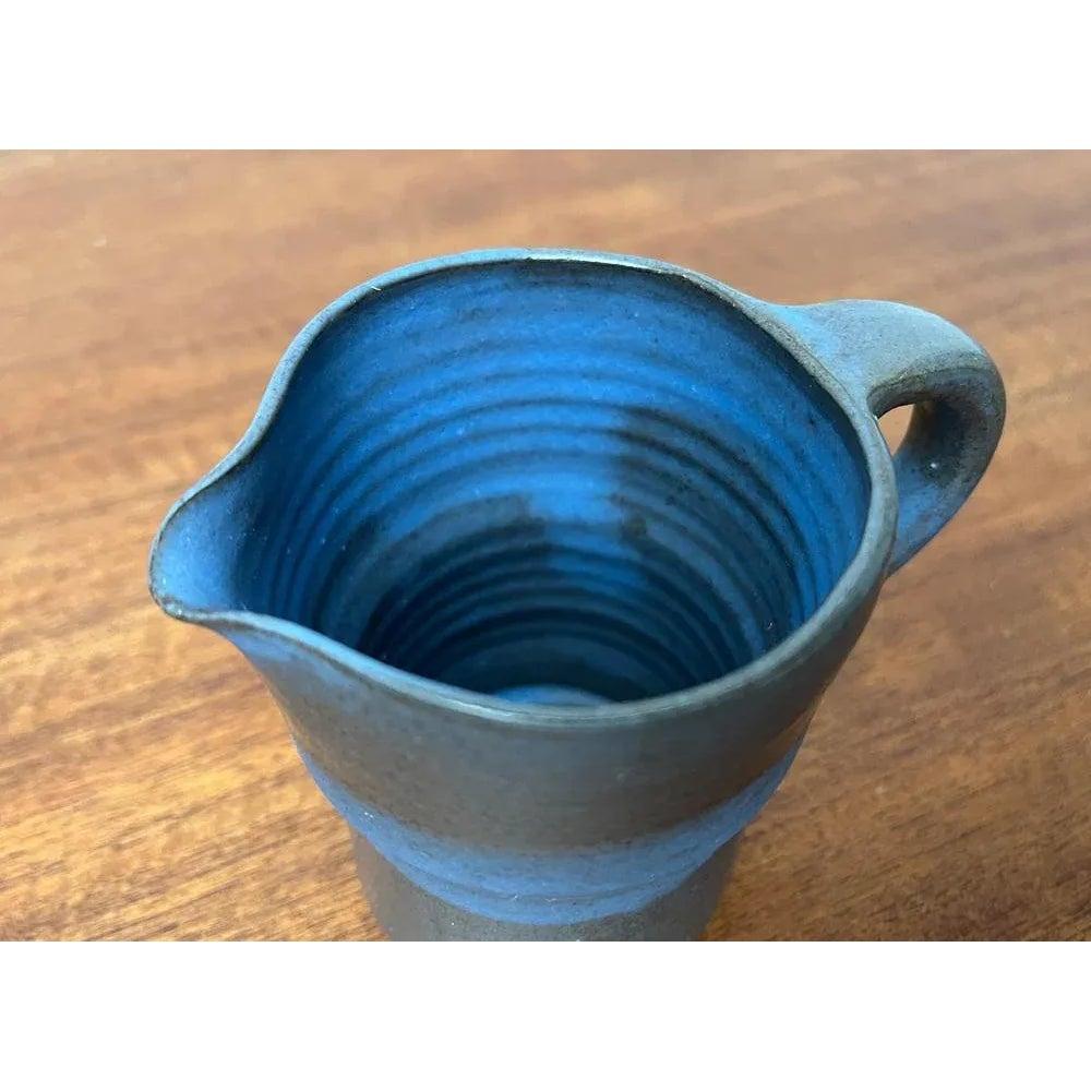Mid-Century German Minimalist Studio Pottery Carafe Vase 1960s For Sale 5