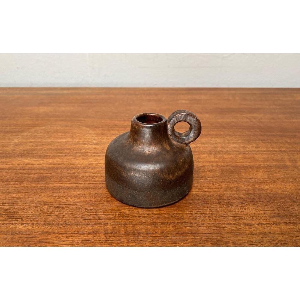 20th Century Mid-Century German Minimalist Studio Pottery Carafe Vase, 1960s For Sale