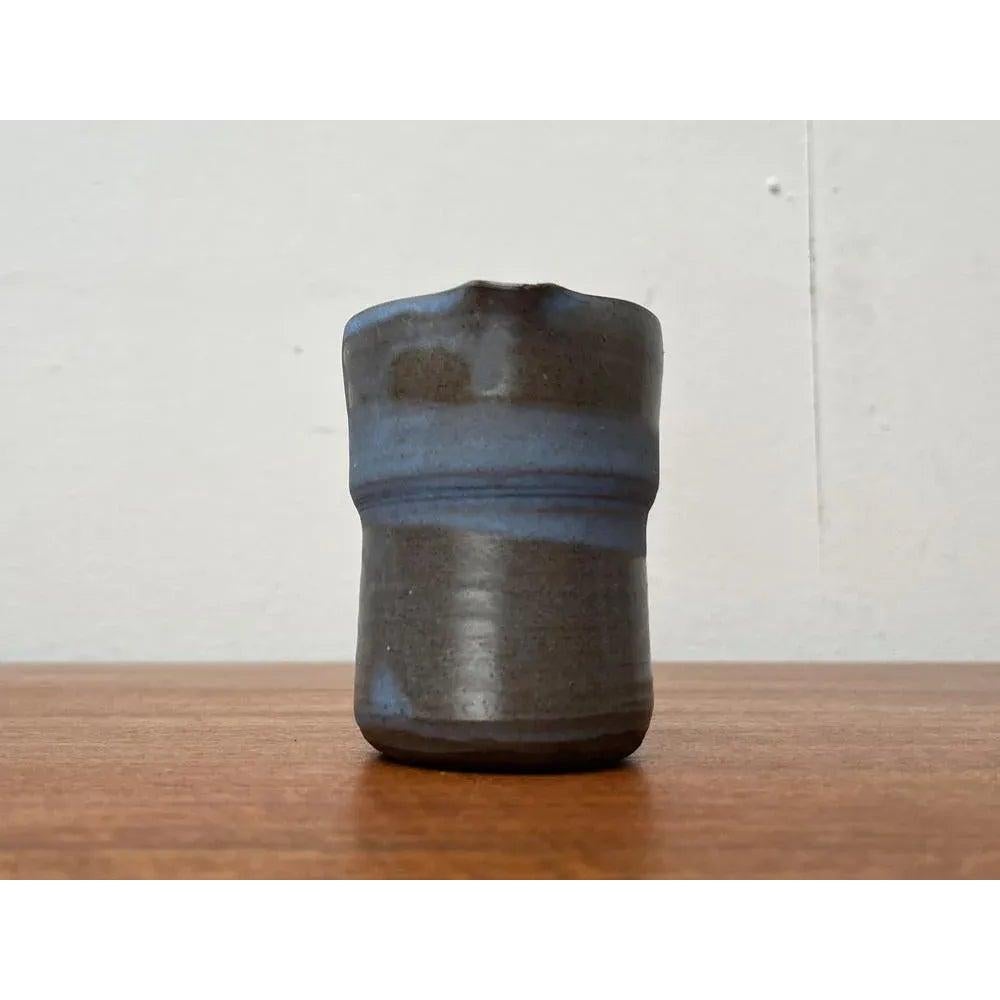 Mid-Century German Minimalist Studio Pottery Carafe Vase 1960s For Sale 3