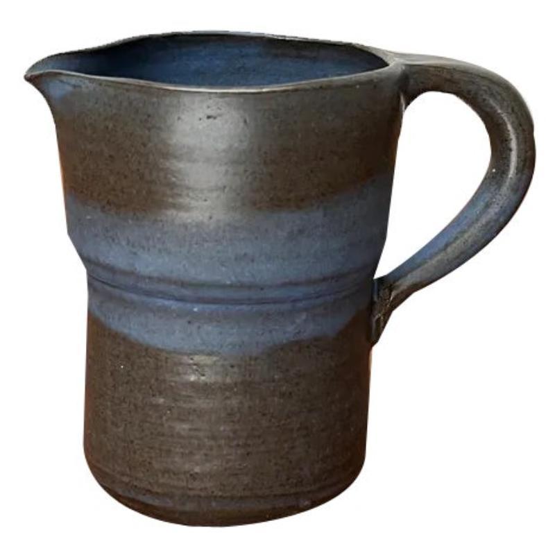 Deutsche minimalistische Mid-Century-Studio-Keramik-Karaffe-Vase, 1960er Jahre