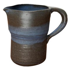Deutsche minimalistische Mid-Century-Studio-Keramik-Karaffe-Vase, 1960er Jahre