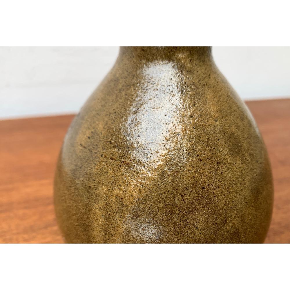 Mid-Century Modern Mid-Century German Minimalist Studio Pottery Vase by Gudrun Friedrich, 1960s For Sale
