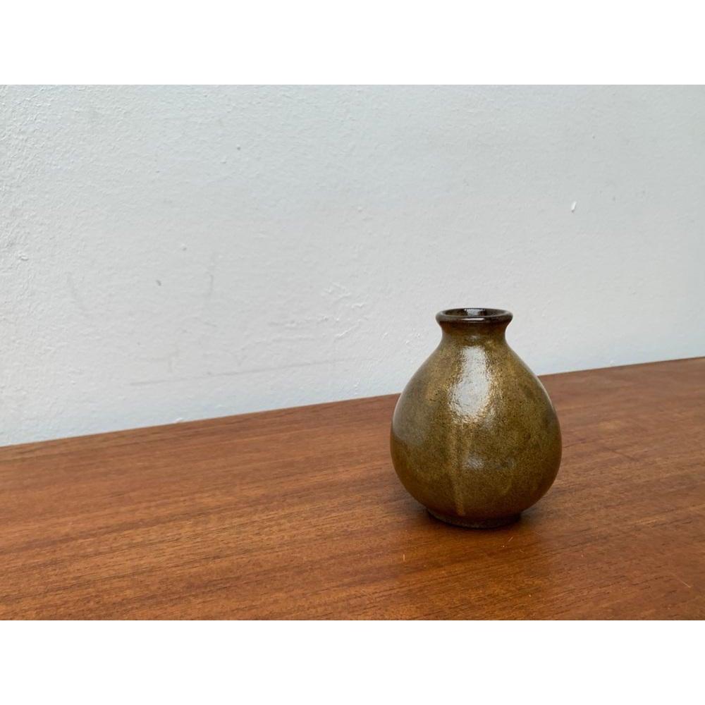 20th Century Mid-Century German Minimalist Studio Pottery Vase by Gudrun Friedrich, 1960s For Sale