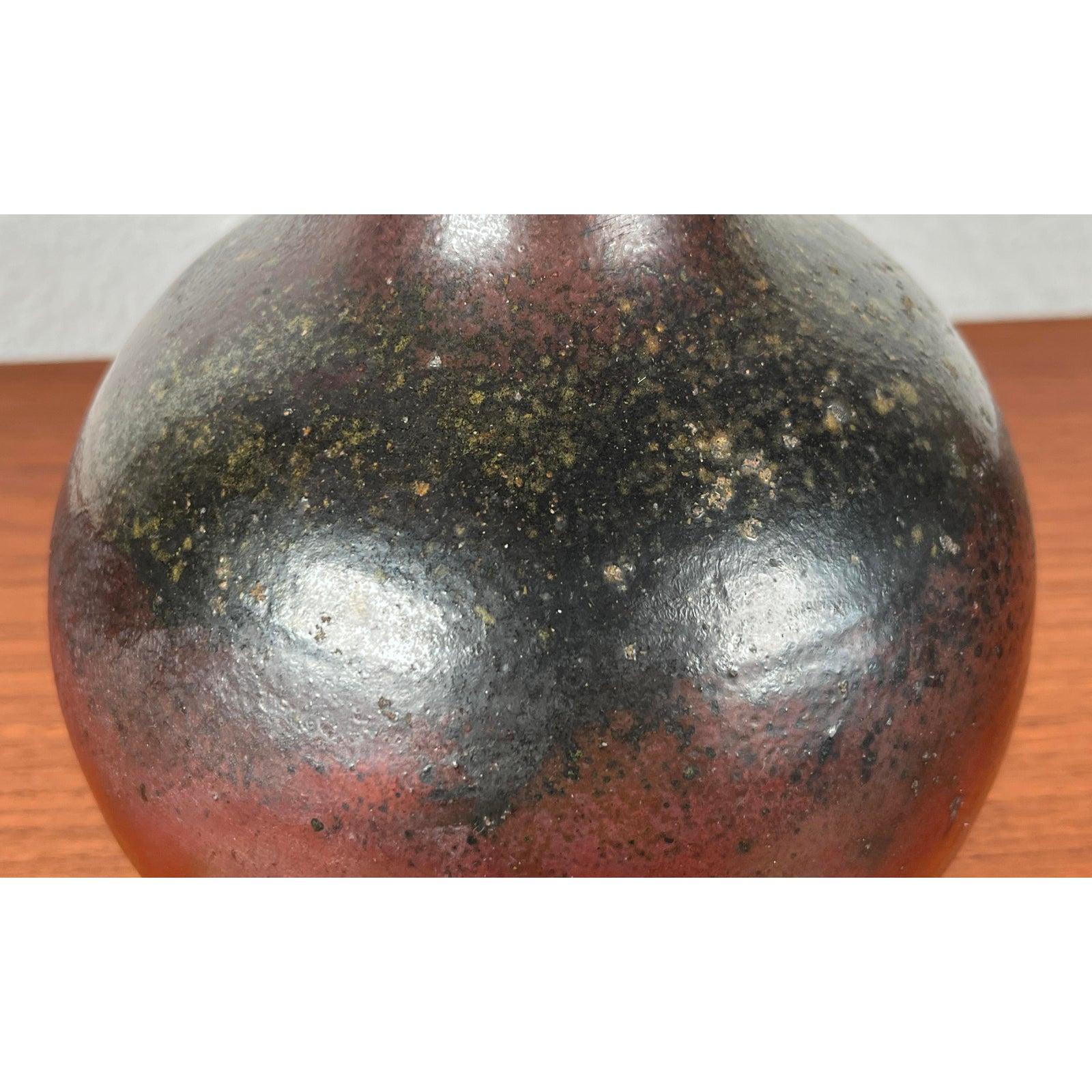 Mid-Century German Minimalist Studio Pottery Vase For Sale 3