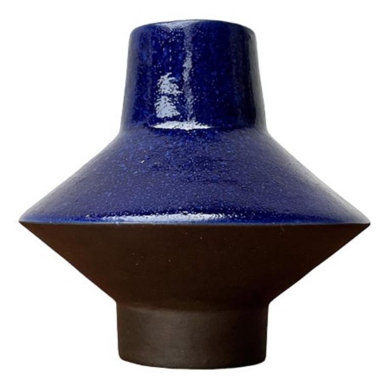 Vaso di Studio Pottery minimalista tedesco di metà secolo di BKW anni '60