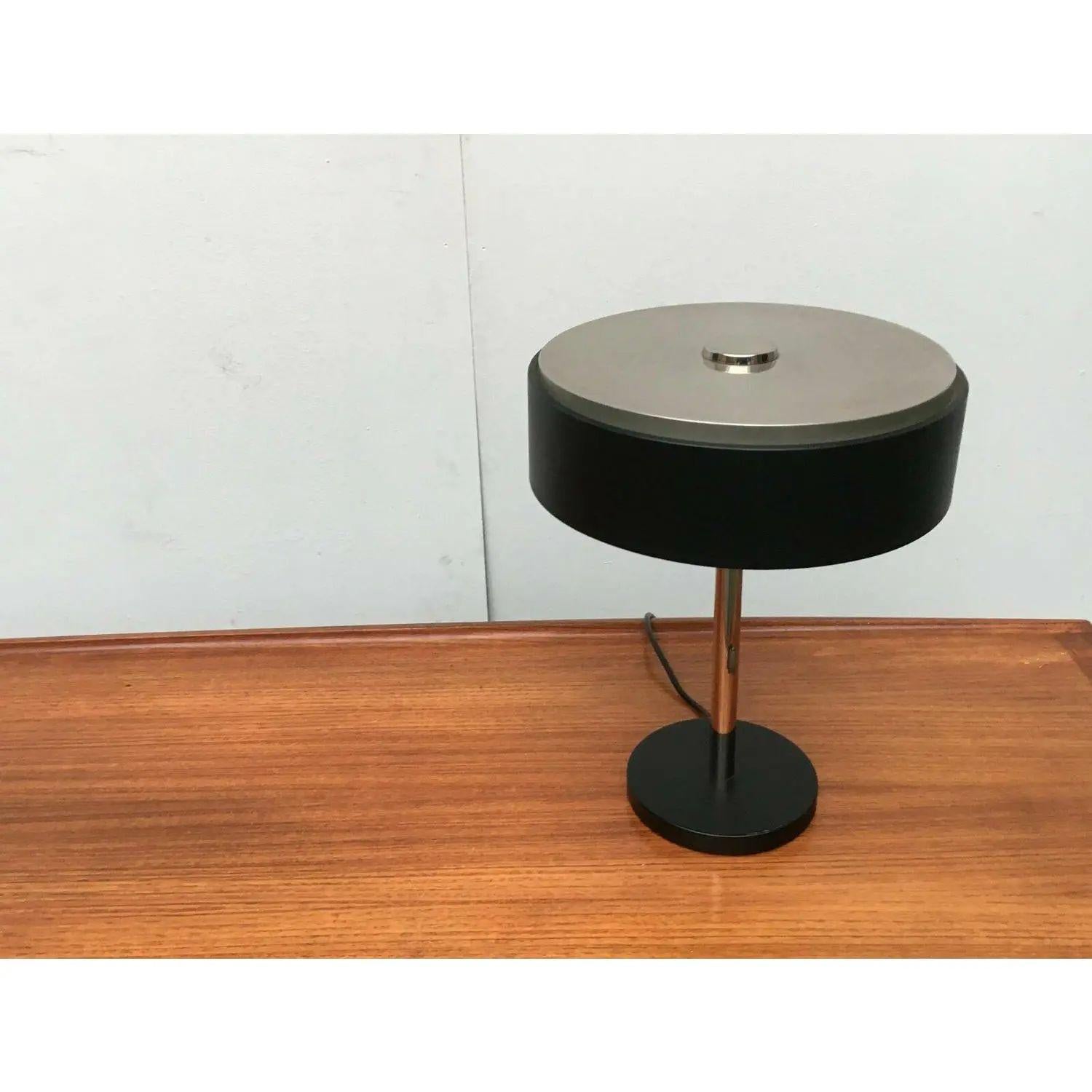 Metal Mid-Century German Minimalist Table Lamp from Hillebrand Leuchten, 1960s For Sale