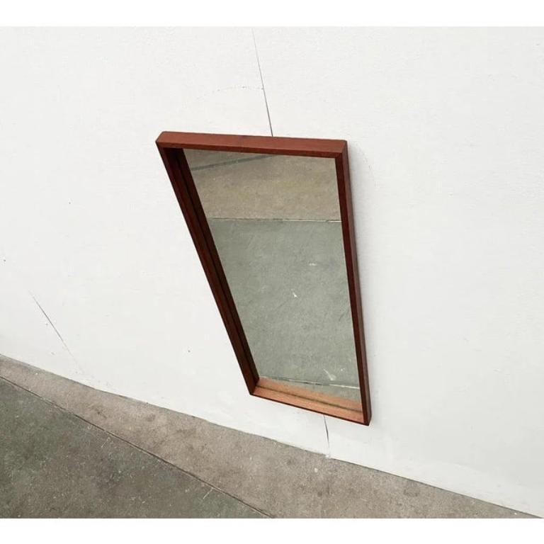 Miroir en teck minimaliste allemand du milieu du siècle de Zier-Form, années 1960 en vente 4