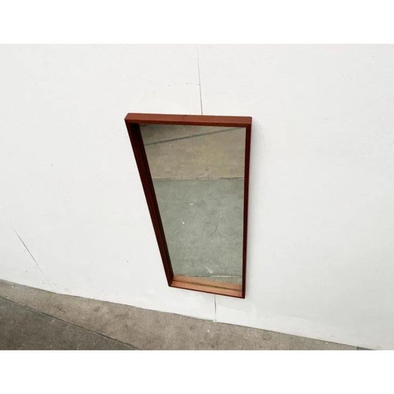 Allemand Miroir en teck minimaliste allemand du milieu du siècle de Zier-Form, années 1960 en vente