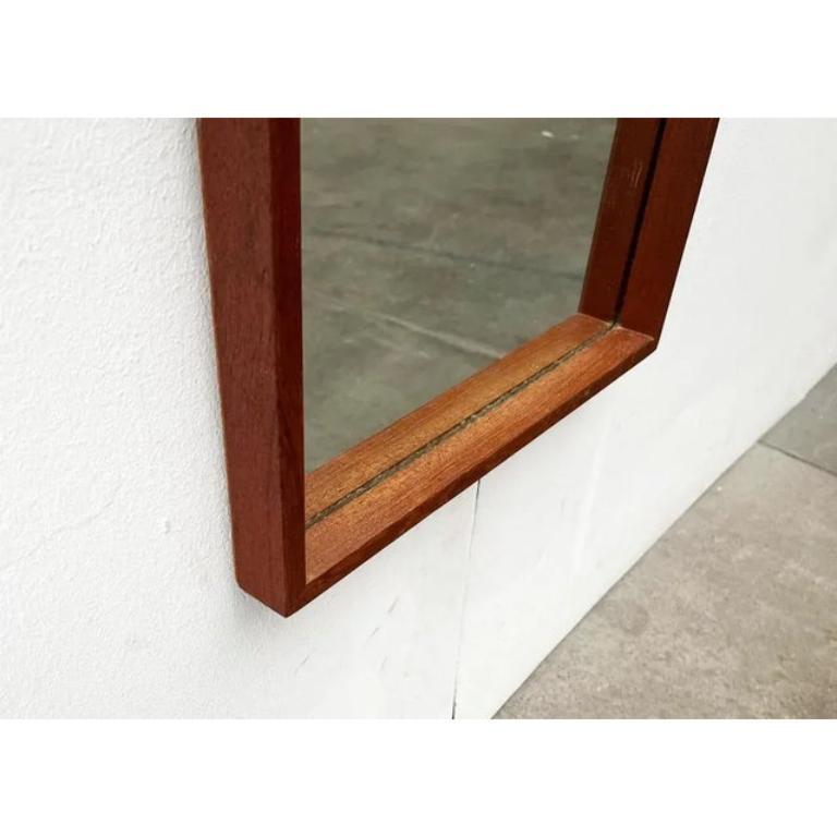 Miroir en teck minimaliste allemand du milieu du siècle de Zier-Form, années 1960 en vente 2
