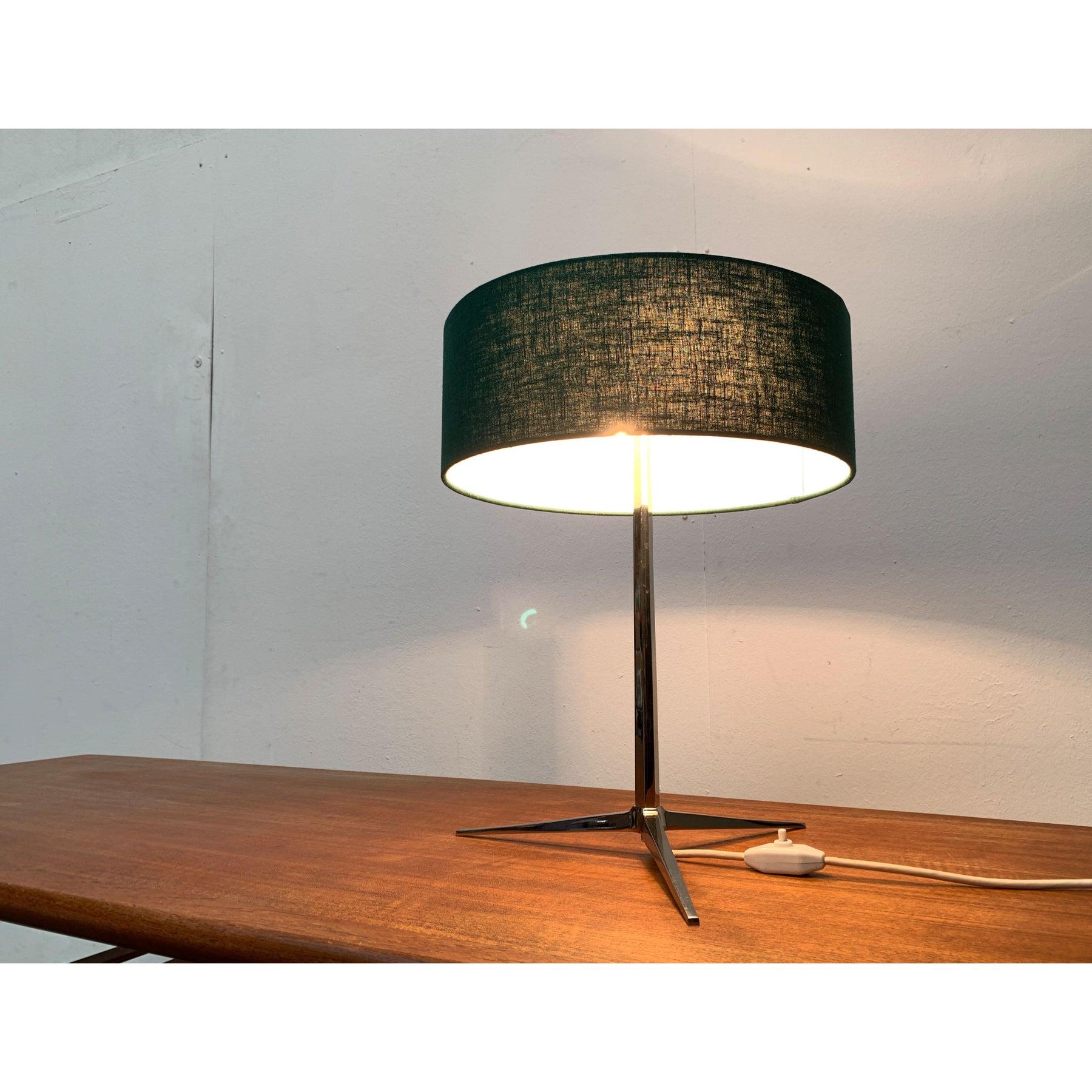 Metal Mid-Century German Minimalist Tripod Table Lamp from Kaiser Leuchten, 1960s For Sale