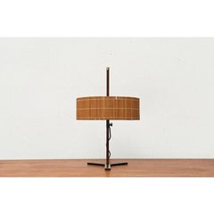 Mid-Century German Minimalist Tripod Teak Table Lamp from Kaiser Leuchten, 1960s