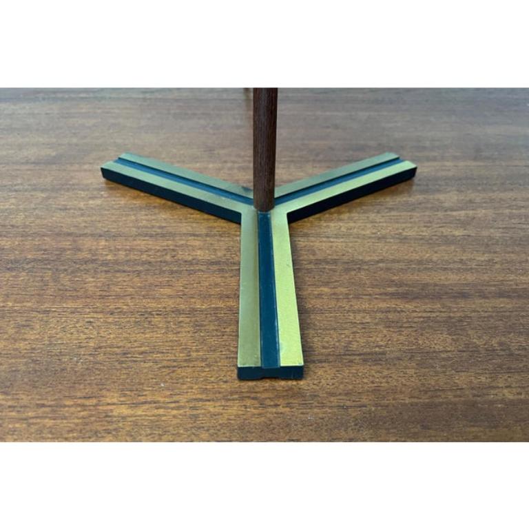 20th Century Mid-Century German Minimalist Tripod Teak Table Lamp from Kaiser Leuchten, 1960s For Sale