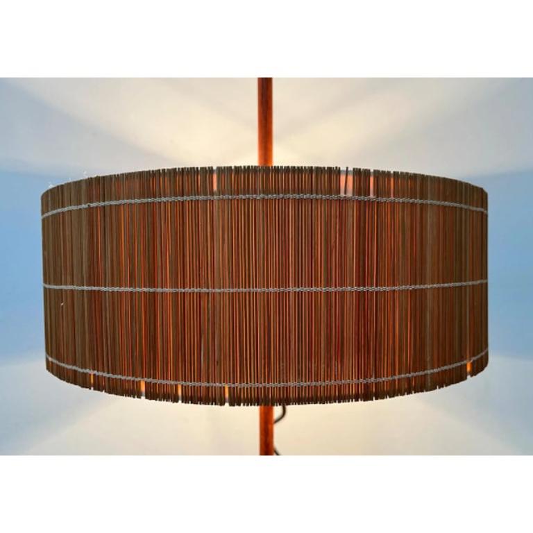 Mid-Century German Minimalist Tripod Teak Table Lamp from Kaiser Leuchten, 1960s For Sale 3