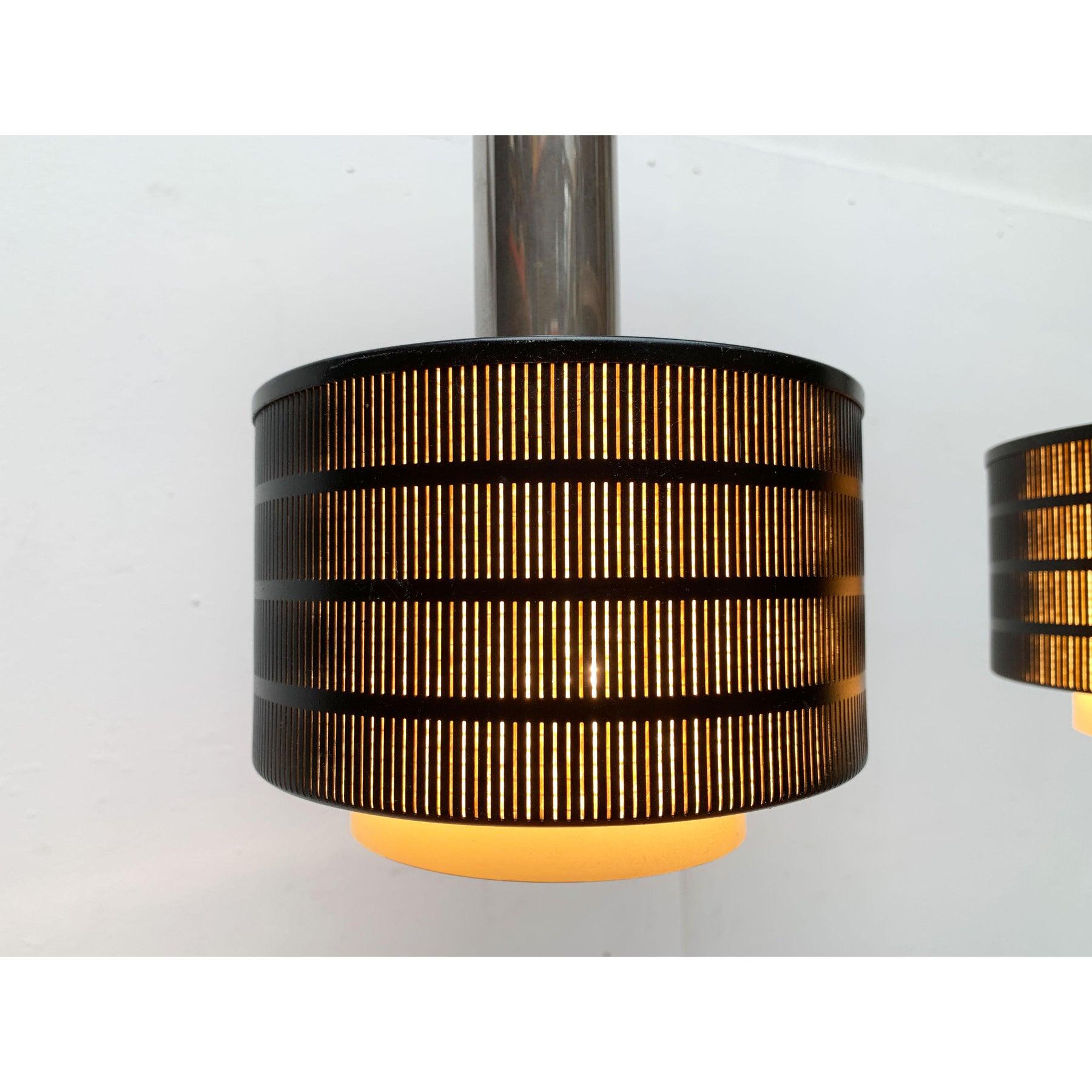20th Century Mid-Century German Minimalist Twin Pendant by Bünte & Remmler, 1960s For Sale
