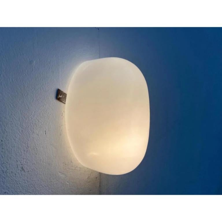 Mid-Century German Minimalist Wall Glass Lamp from Bur, Bünte & Remmler, 1960s In Excellent Condition For Sale In Hamburg, DE
