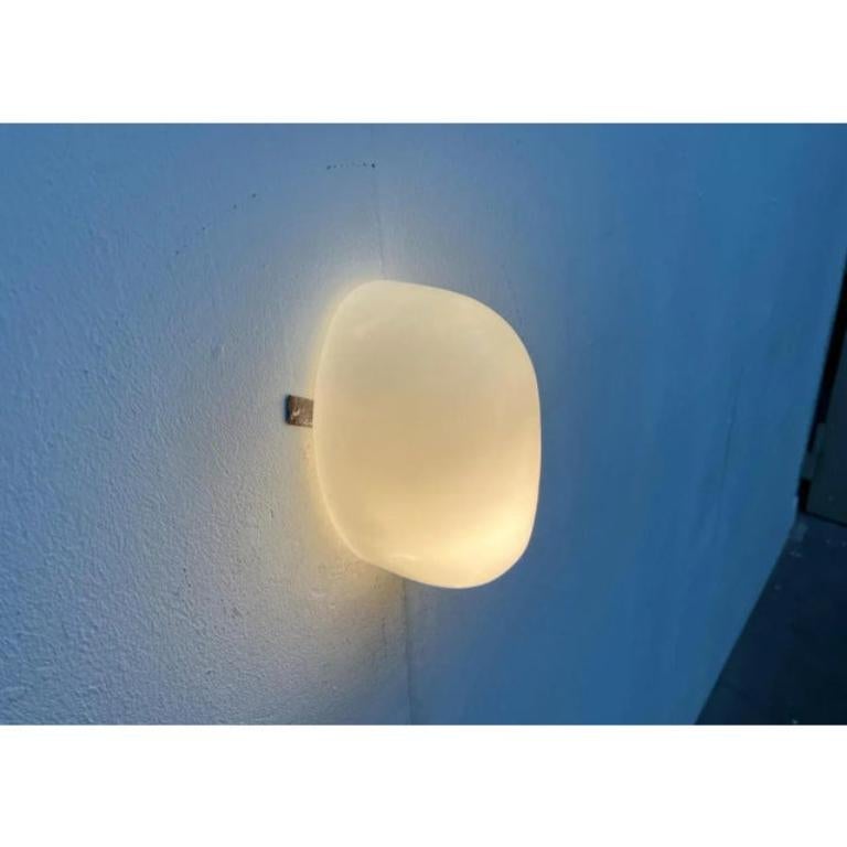 20th Century Mid-Century German Minimalist Wall Glass Lamp from Bur, Bünte & Remmler, 1960s For Sale