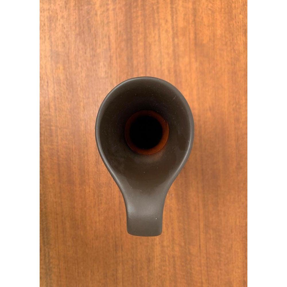 Mid-Century German Minimalist Wormser Terra-Sigillata Pottery Carafe Vase, 1960s For Sale 5
