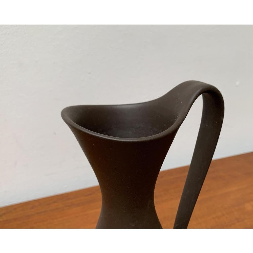 Mid-Century German Minimalist Wormser Terra-Sigillata Pottery Carafe Vase, 1960s For Sale 6