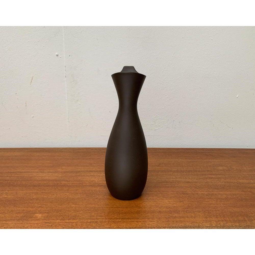 Mid-Century Modern Mid-Century German Minimalist Wormser Terra-Sigillata Pottery Carafe Vase, 1960s For Sale