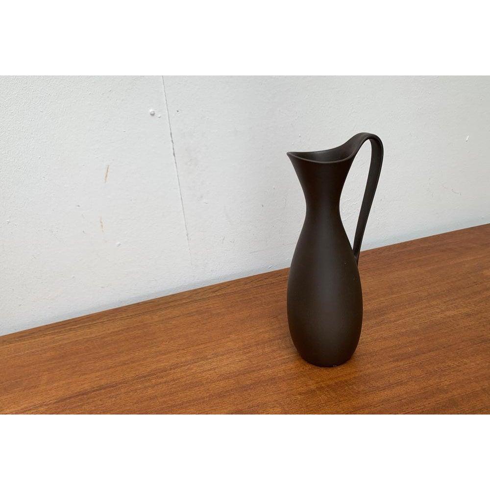 Ceramic Mid-Century German Minimalist Wormser Terra-Sigillata Pottery Carafe Vase, 1960s For Sale